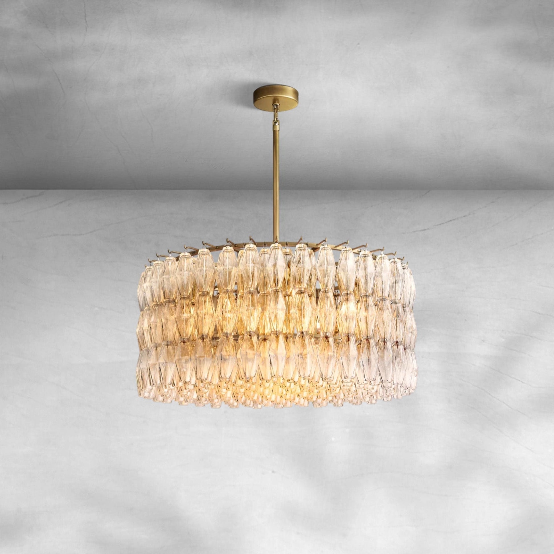 Cyra Clear Glass Round Chandelier