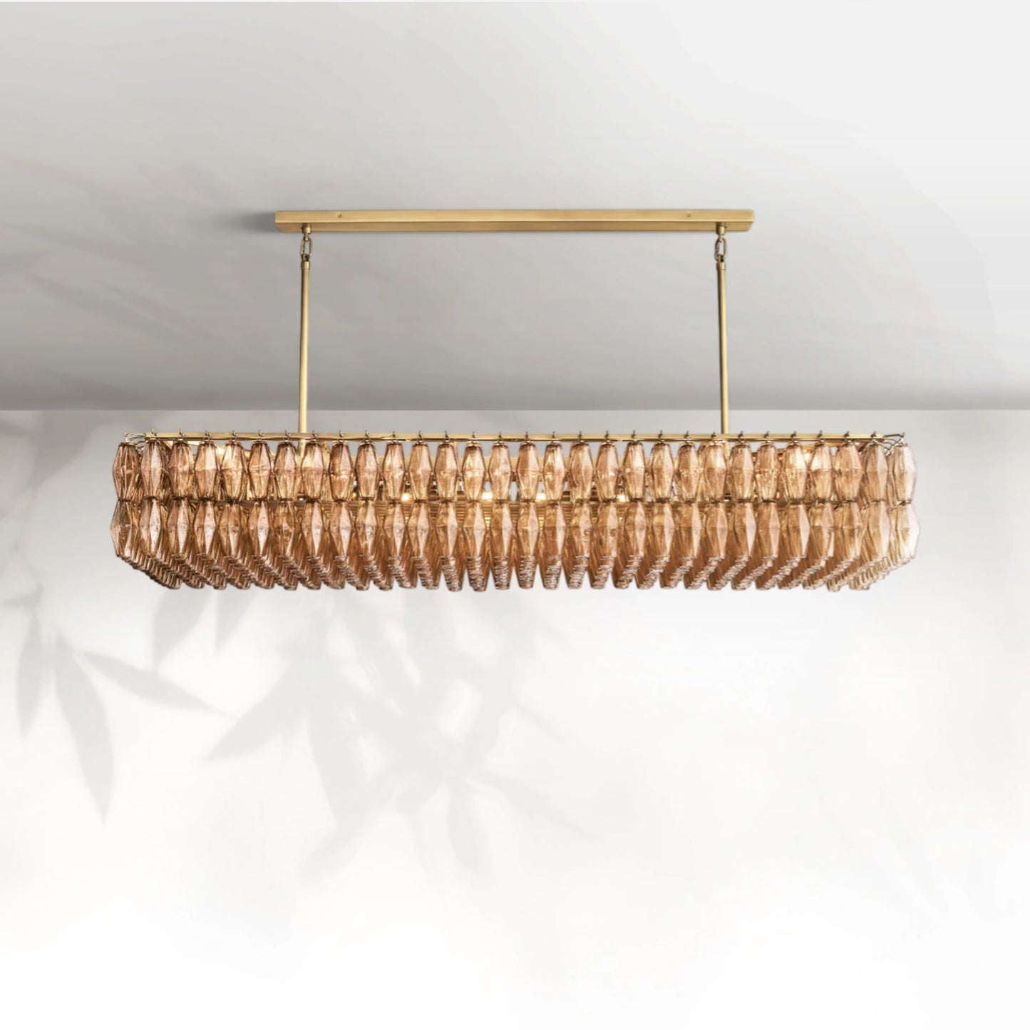 Chiaravalle Glass Rectangular Chandelier