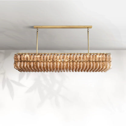 Chiaravalle Glass Rectangular Chandelier