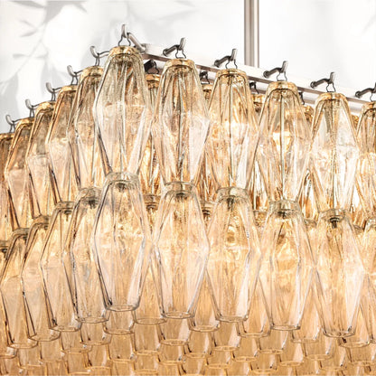 Chiaravalle Glass Rectangular Chandelier