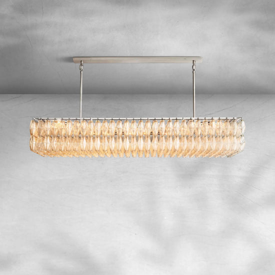 Cyra Glass Rectangular Chandelier
