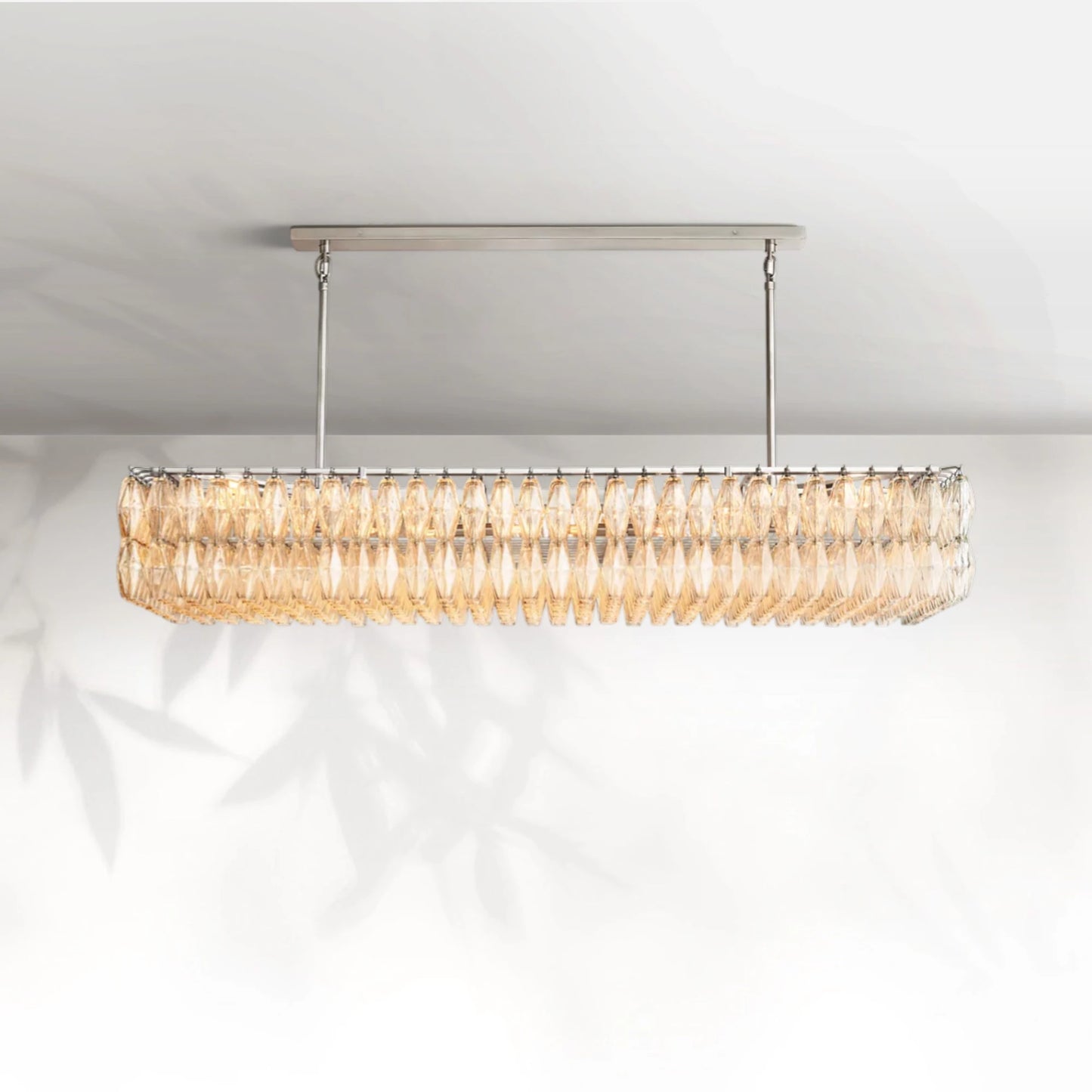 Chiaravalle Glass Rectangular Chandelier