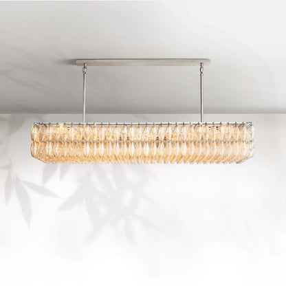 Chiaravalle Glass Rectangular Chandelier