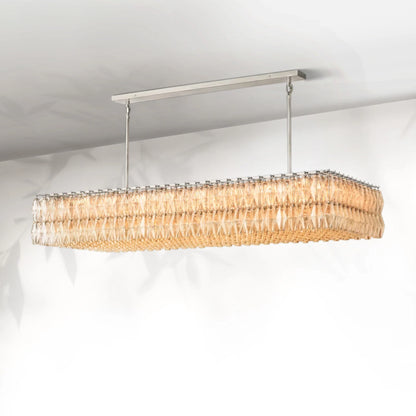 Chiaravalle Glass Rectangular Chandelier