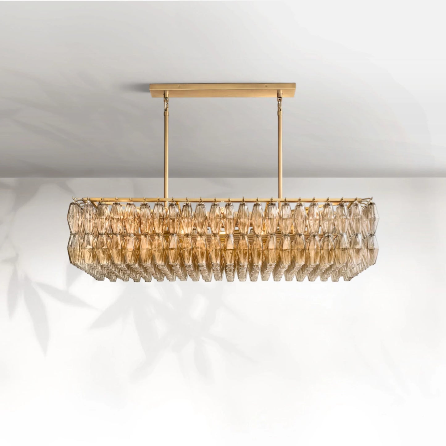 Chiaravalle Glass Rectangular Chandelier