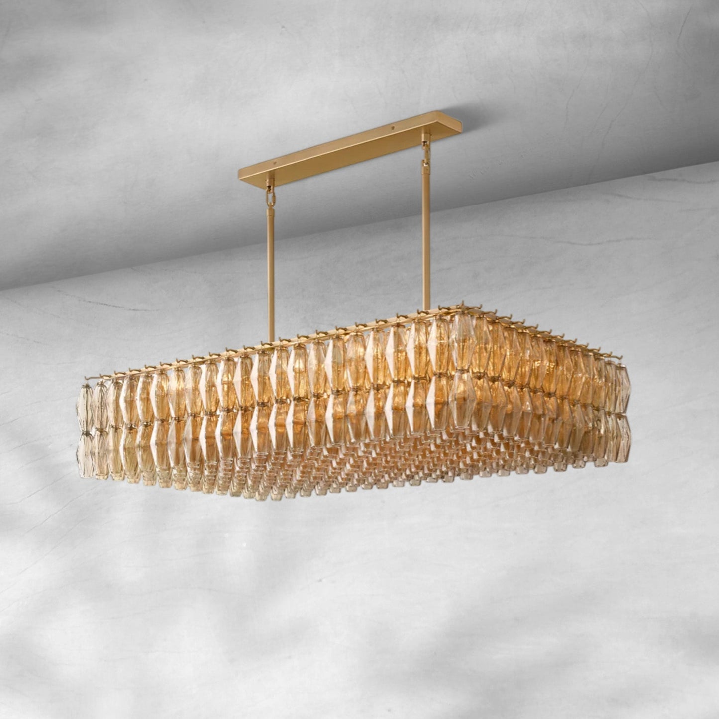 Cyra Square Chandelier 2-Tier