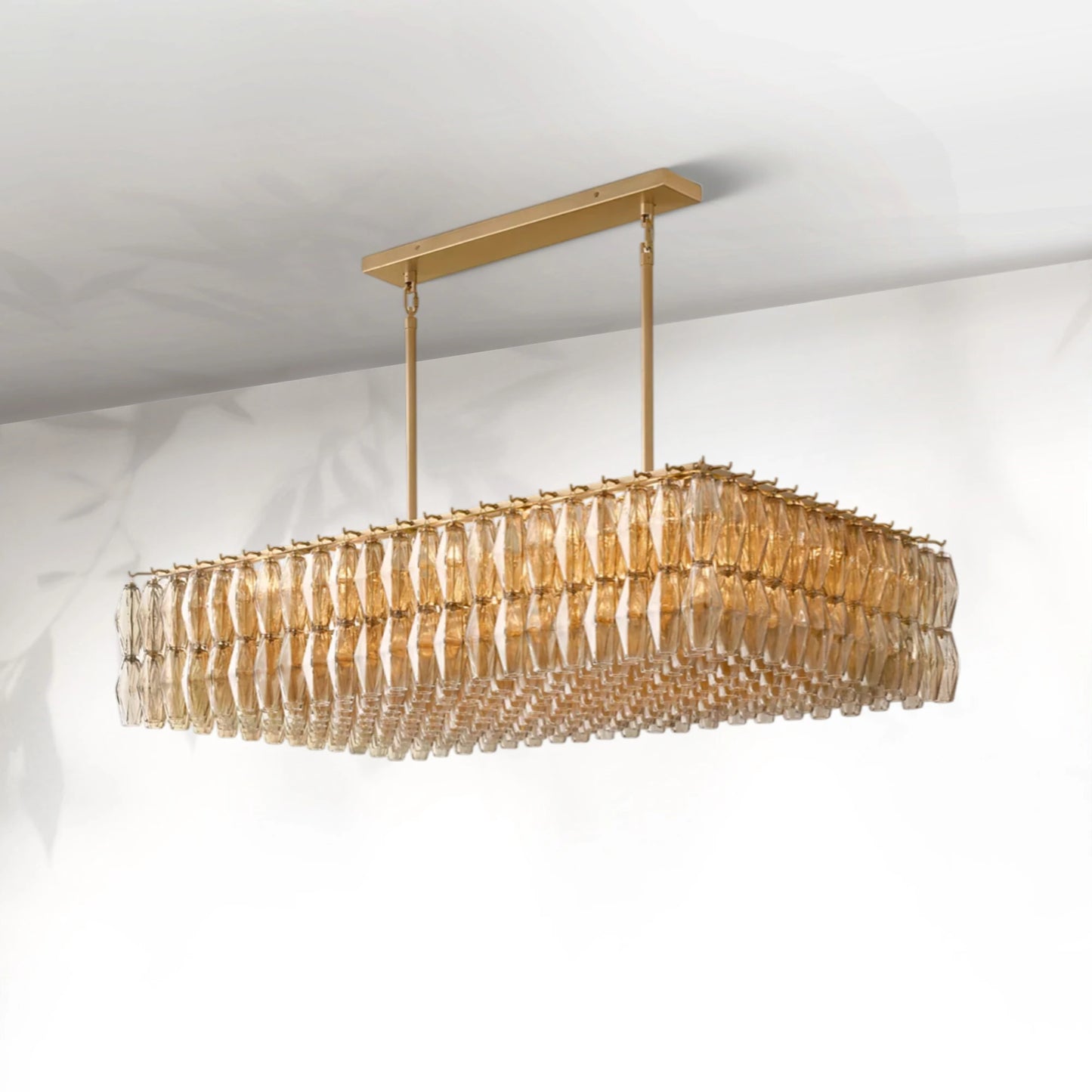 Chiaravalle Glass Rectangular Chandelier