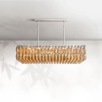 Chiaravalle Glass Rectangular Chandelier