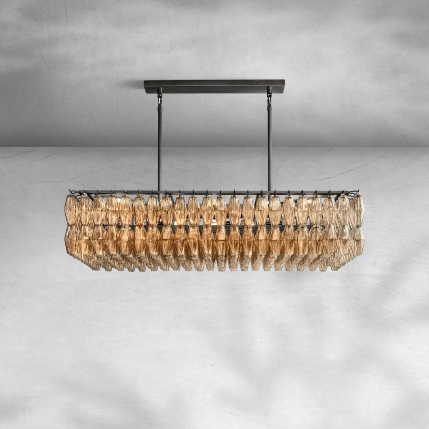 Cyra Square Chandelier 2-Tier