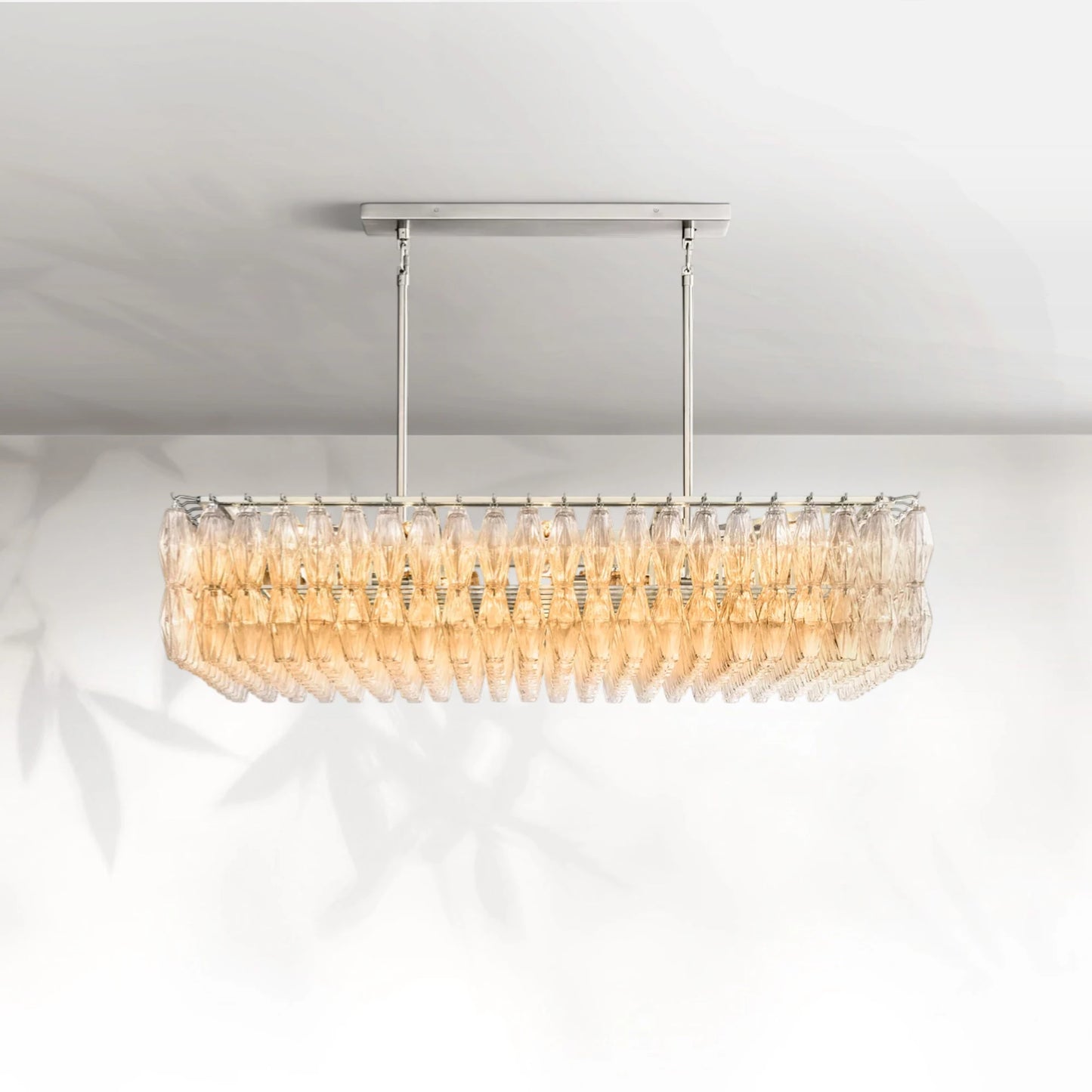 Chiaravalle Glass Rectangular Chandelier