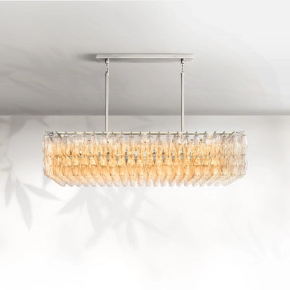 Chiaravalle Glass Rectangular Chandelier