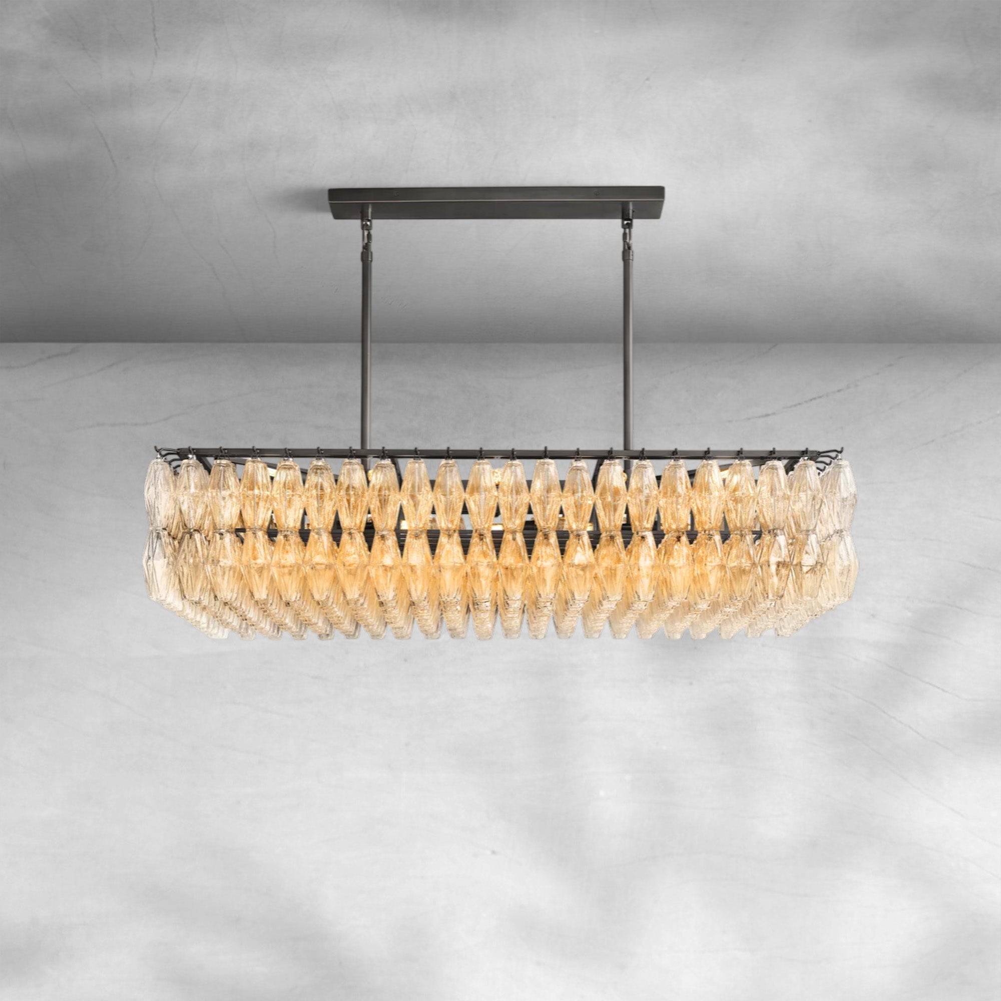 Cyra Square Chandelier 2-Tier