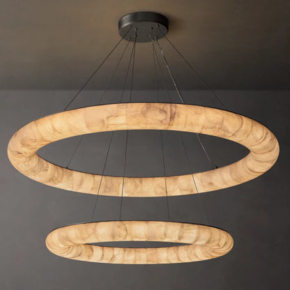 Civage Lisse Two-Tiered Round Chandelier 61"