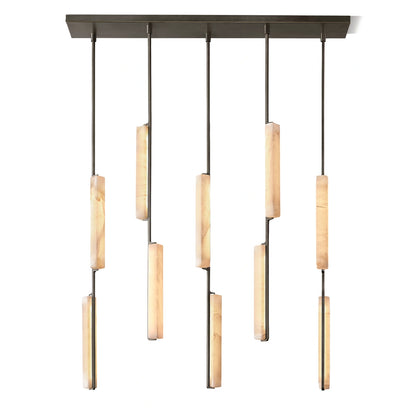 Oudubon Alabaster Linear Chandelier 54"