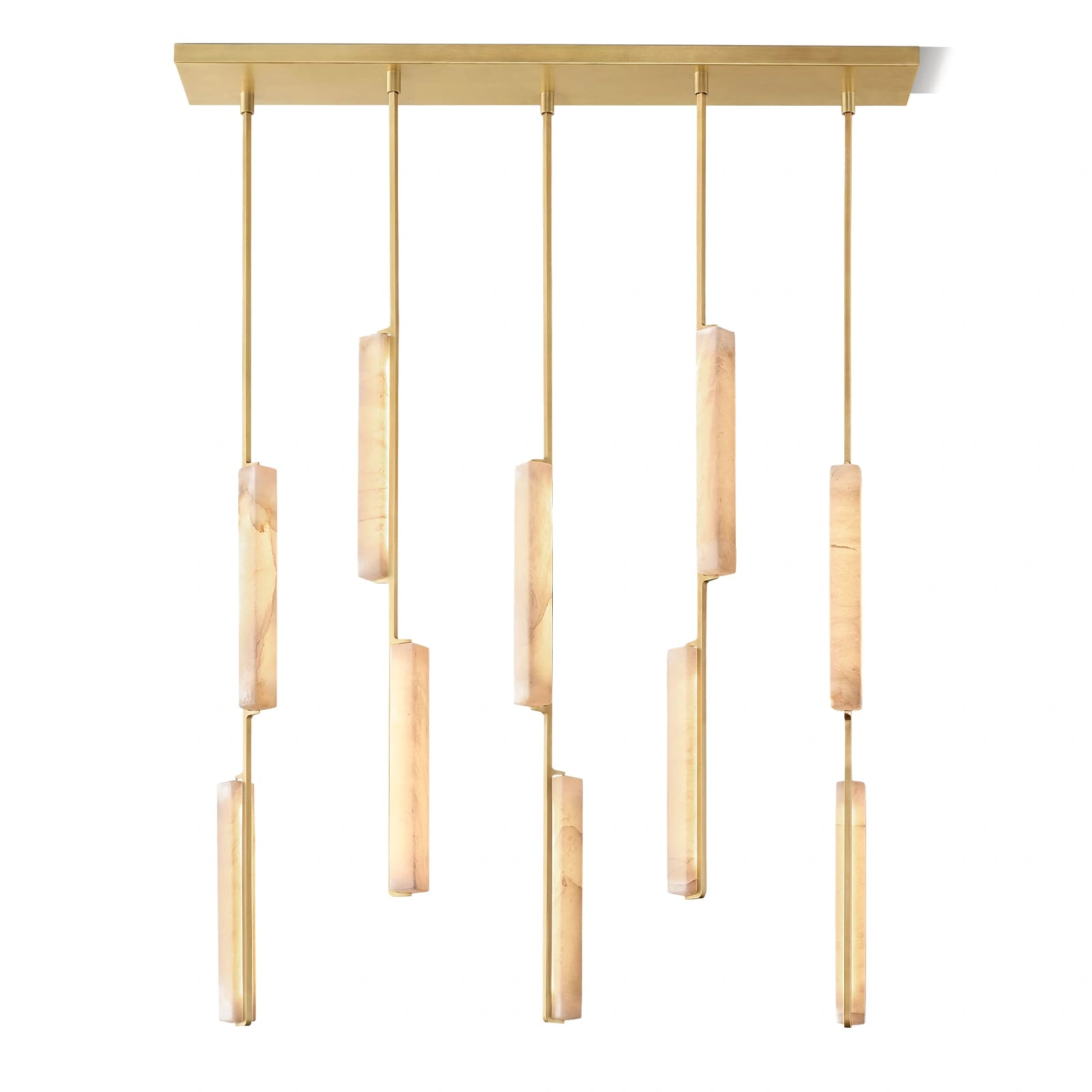 Oudubon Alabaster Linear Chandelier 54"