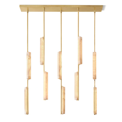 Oudubon Alabaster Linear Chandelier 54"