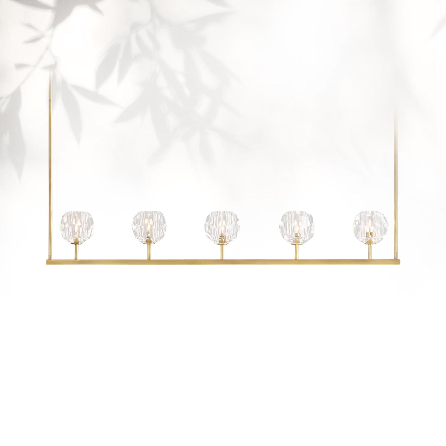 Boule Do Cristal Glass Linear Chandelier