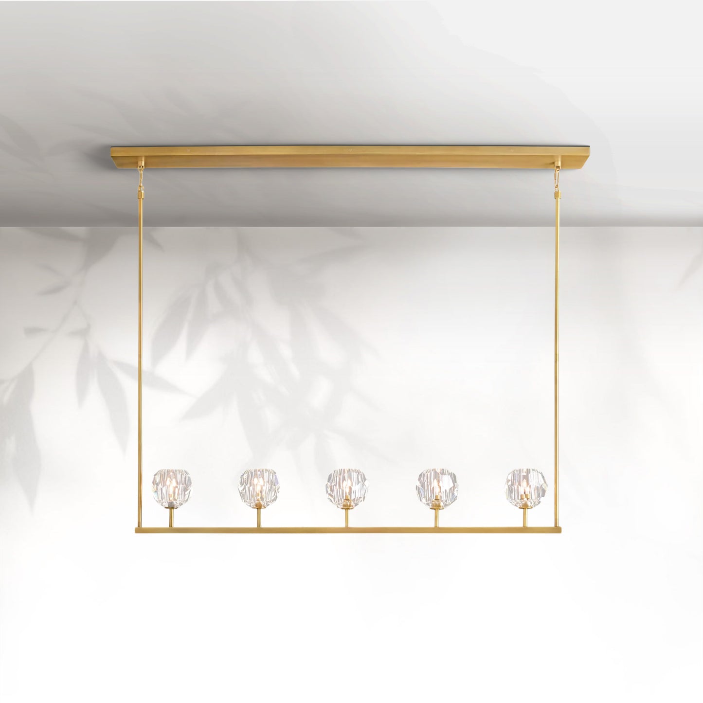 Boule Do Cristal Glass Linear Chandelier