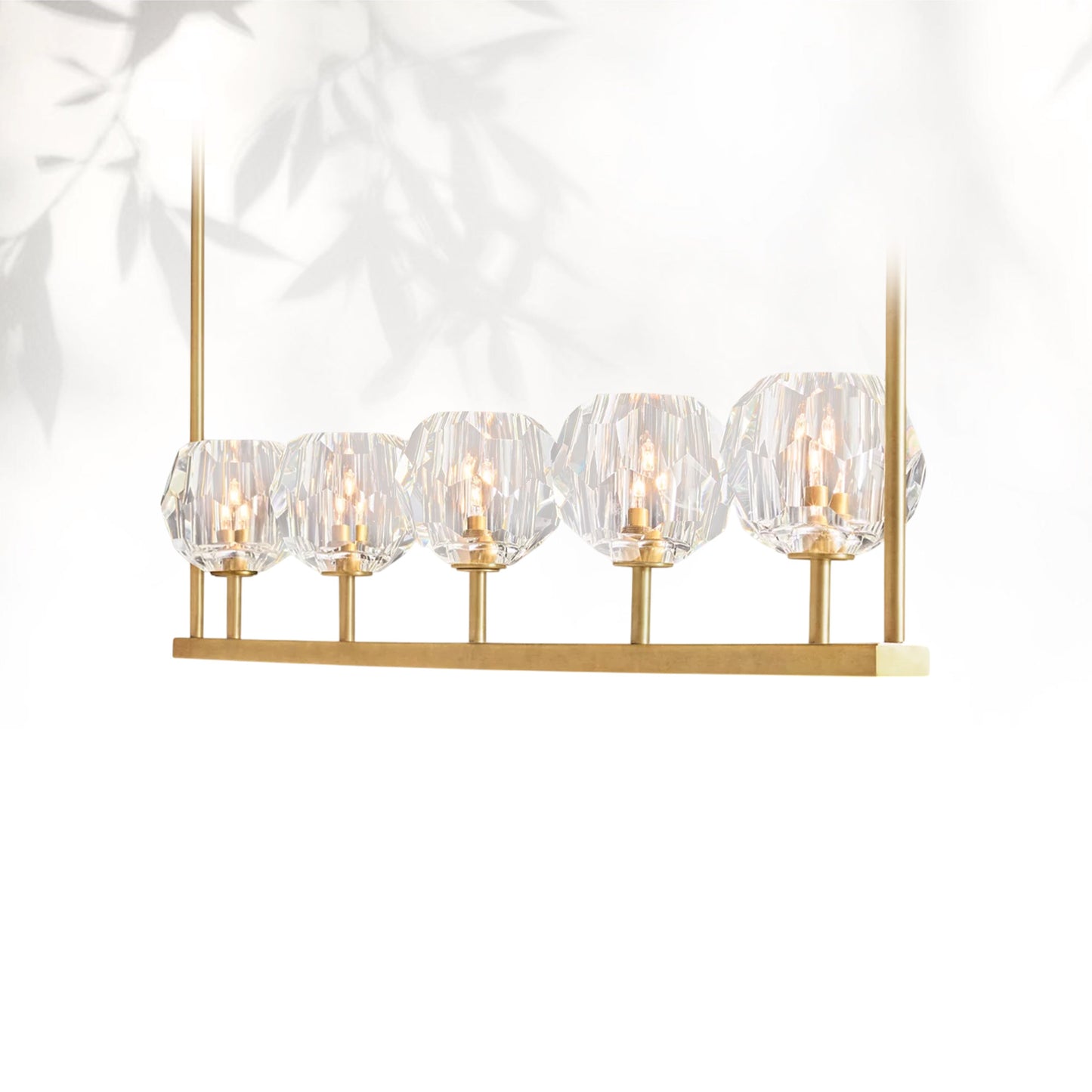 Boule Do Cristal Glass Linear Chandelier