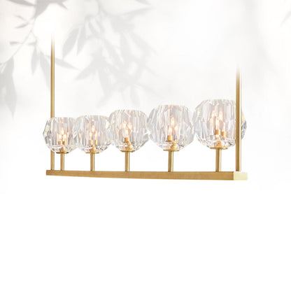 Boule Do Cristal Glass Linear Chandelier