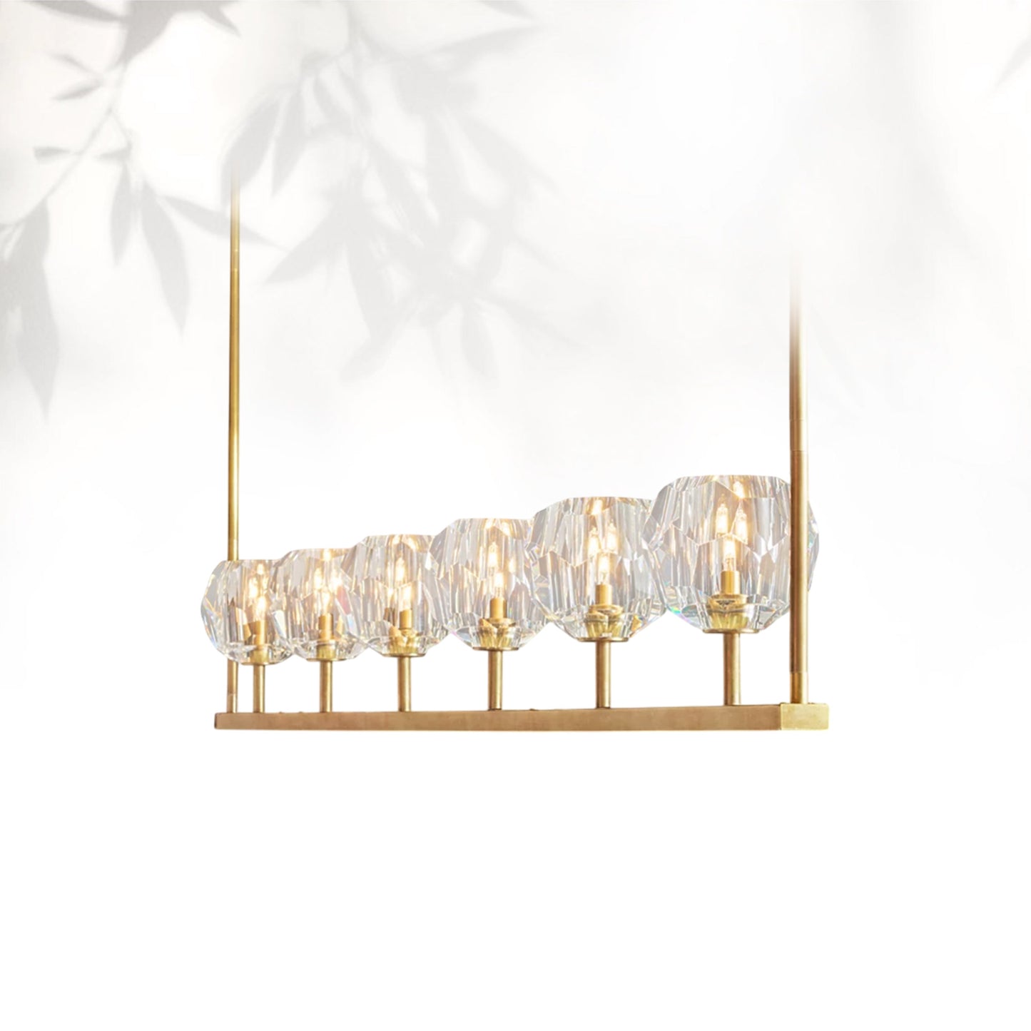 Boule Do Cristal Glass Linear Chandelier
