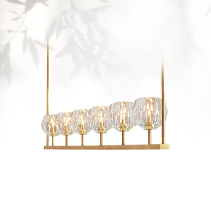 Boule Do Cristal Glass Linear Chandelier