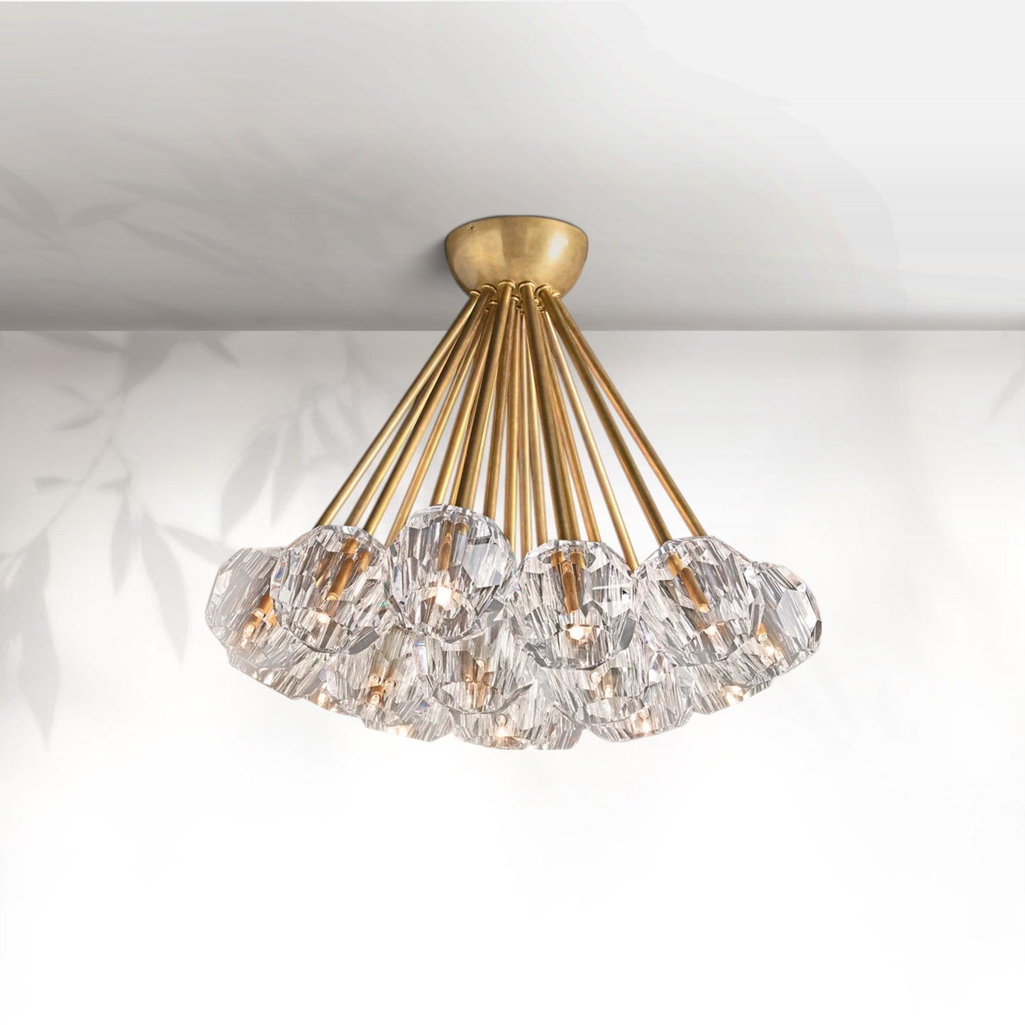 Boule Do Crystal Glass Flushmount