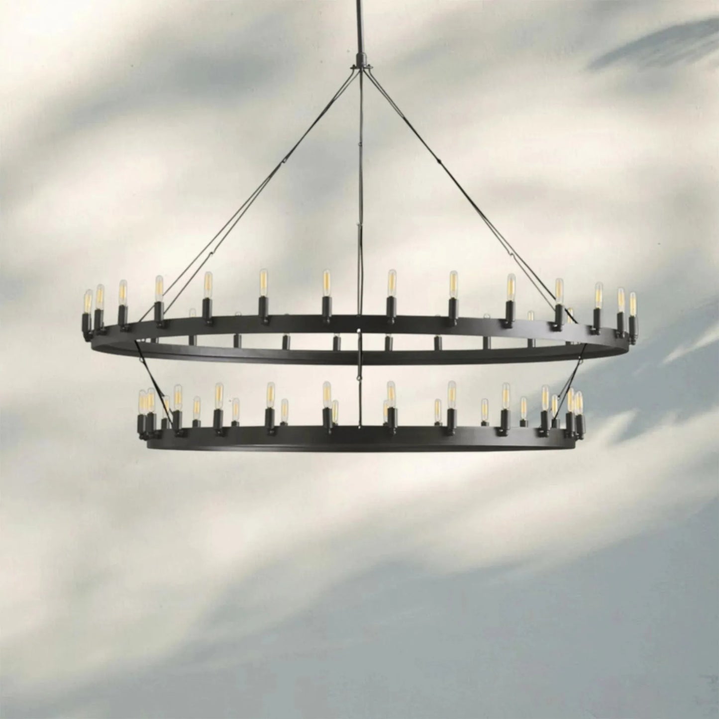 Celestine Vintage Filament 2-Tier Chandelier