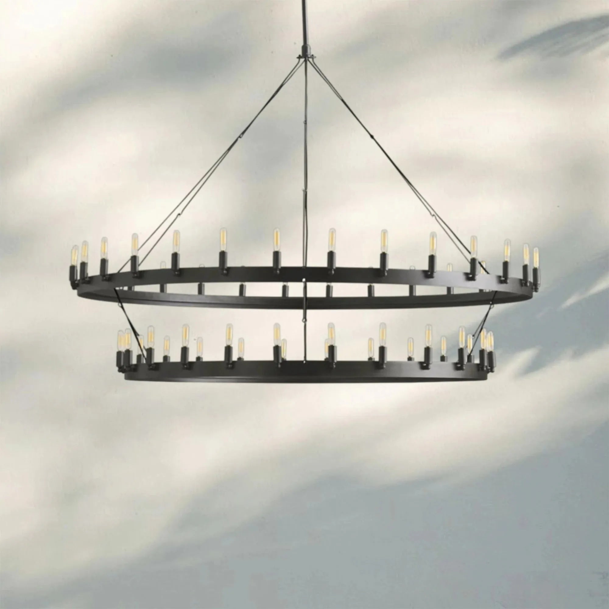 Celestine Vintage Filament 2-Tier Chandelier