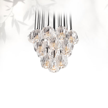 Boule Do Crystal Cluster Round Chandelier