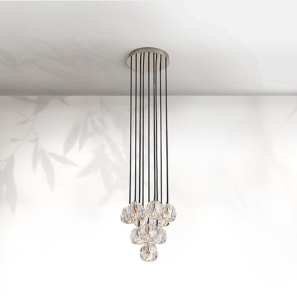 Boule Do Crystal Cluster Round Chandelier