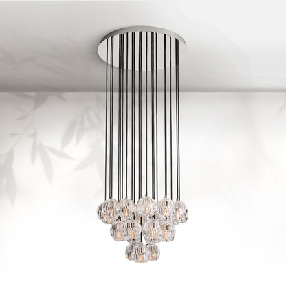 Boule Do Crystal Cluster Round Chandelier