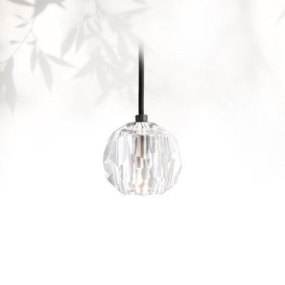 Boule Do Cristal Glass Pendant 5"D