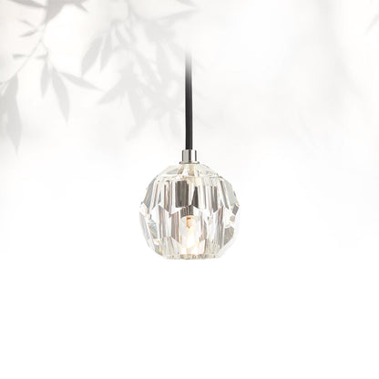 Boule Do Cristal Glass Pendant 5"D