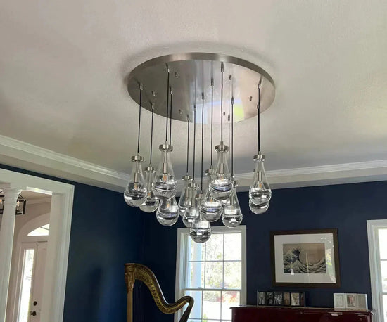 Soltaire Raindrop Round Chandelier 60"