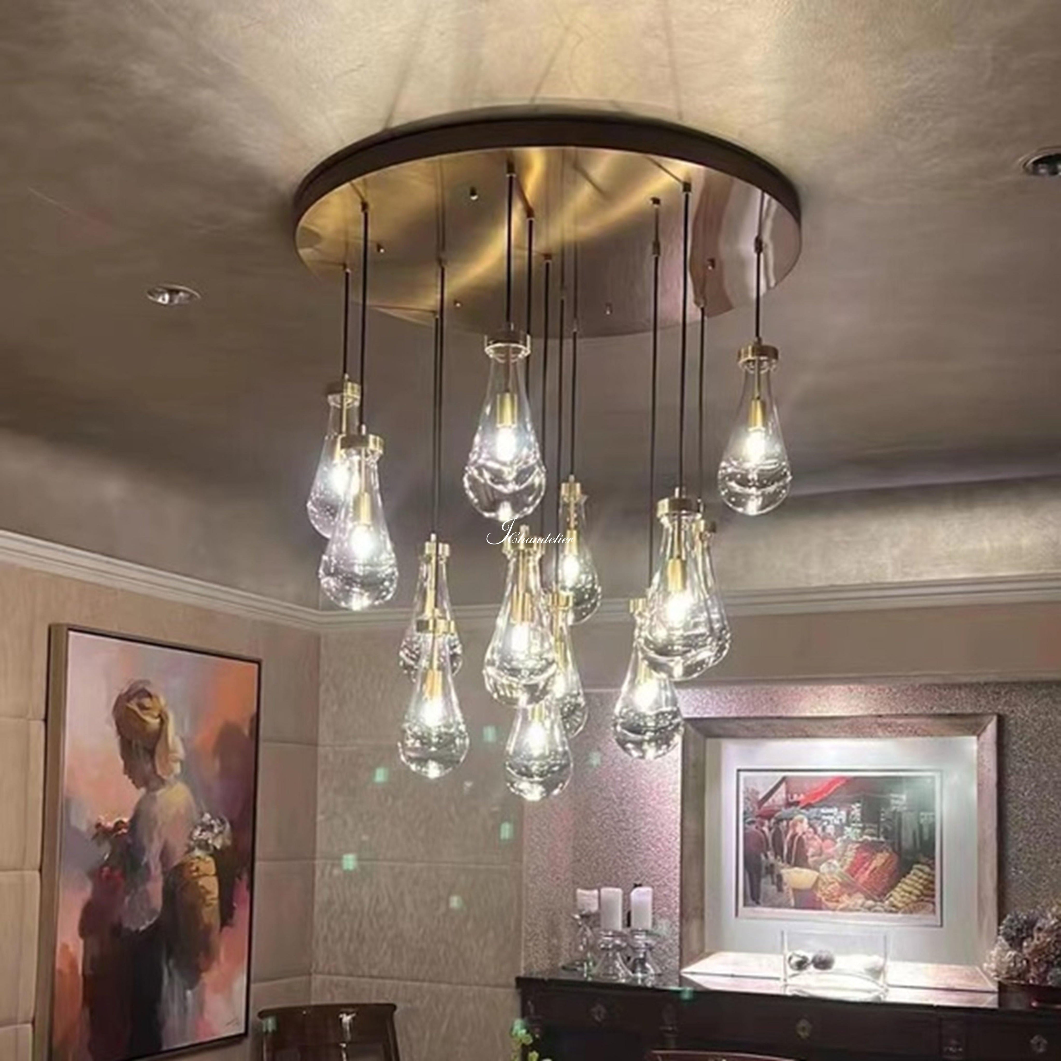Soltaire Raindrops Round Chandelier