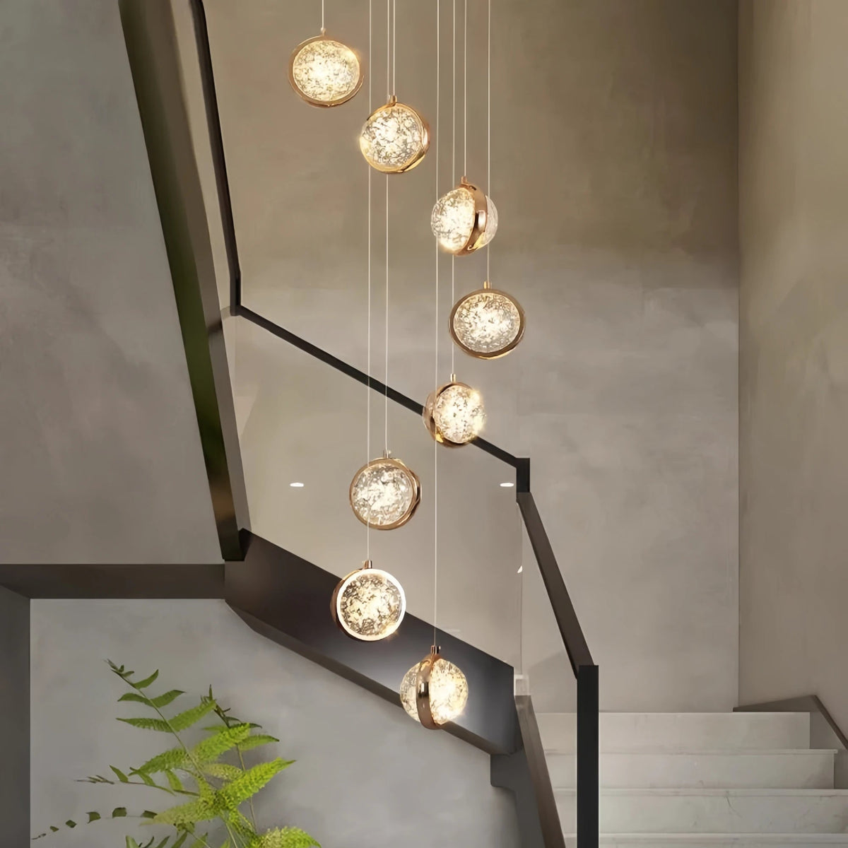 Reina Crystal Long Chandelier