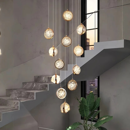 Reina Crystal Long Chandelier
