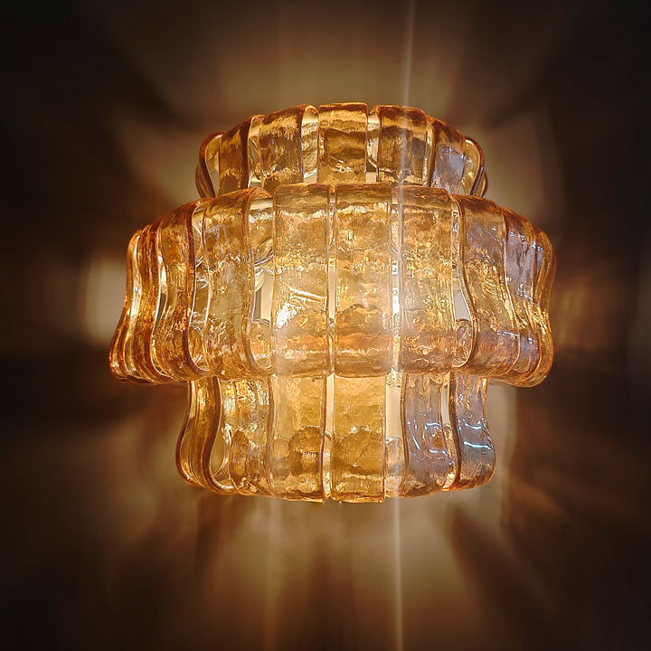Luster Gaze Lumina Sculpted Glass Wall Sconce - Background Shot