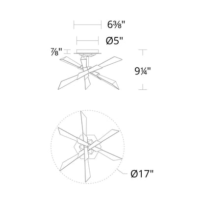 Solitude LED Semi Flush Mount Ceiling Light