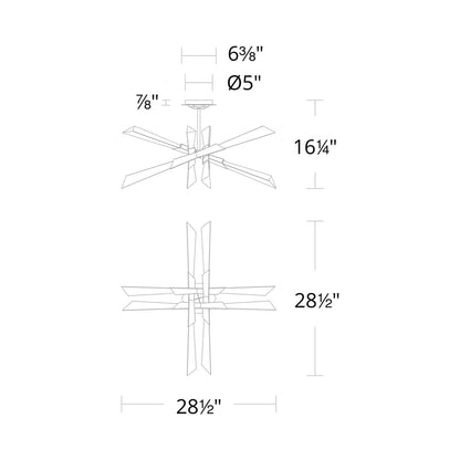 Solitude LED Semi Flush Mount Ceiling Light