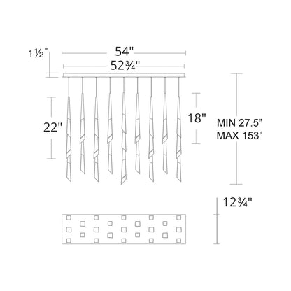 Solitude Linear LED Multi Pendant Light