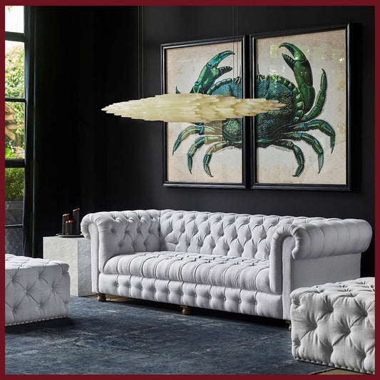 Selenine Small Chandelier 47"W - Lightings Menu