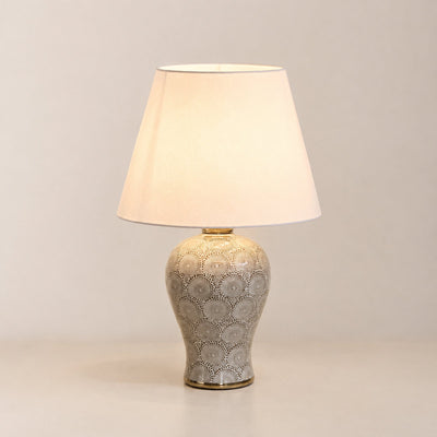 Terracotta Circular Motif Table Lamp