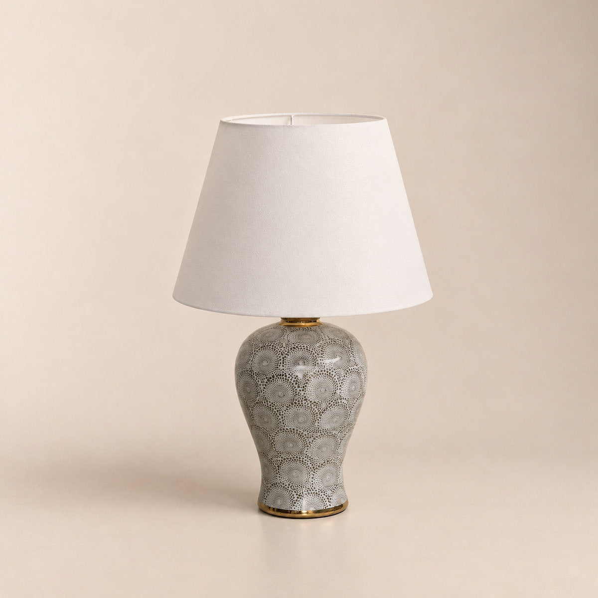 Terracotta Circular Motif Table Lamp