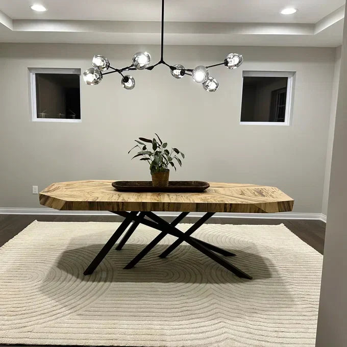 Modern Sputnik Smoky Gray/Amber Glass Branch Chandelier for Kitchen Island/Dining Room