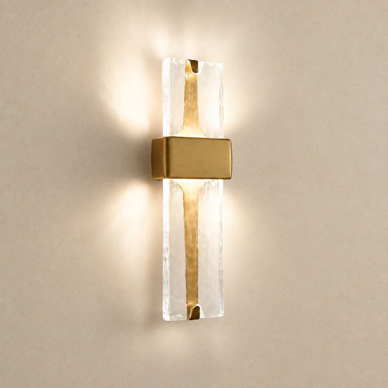 Torch Wall Lamp, 5.9-Inch x H 19.7-Inch, Gold, Warm Light for Living Room
