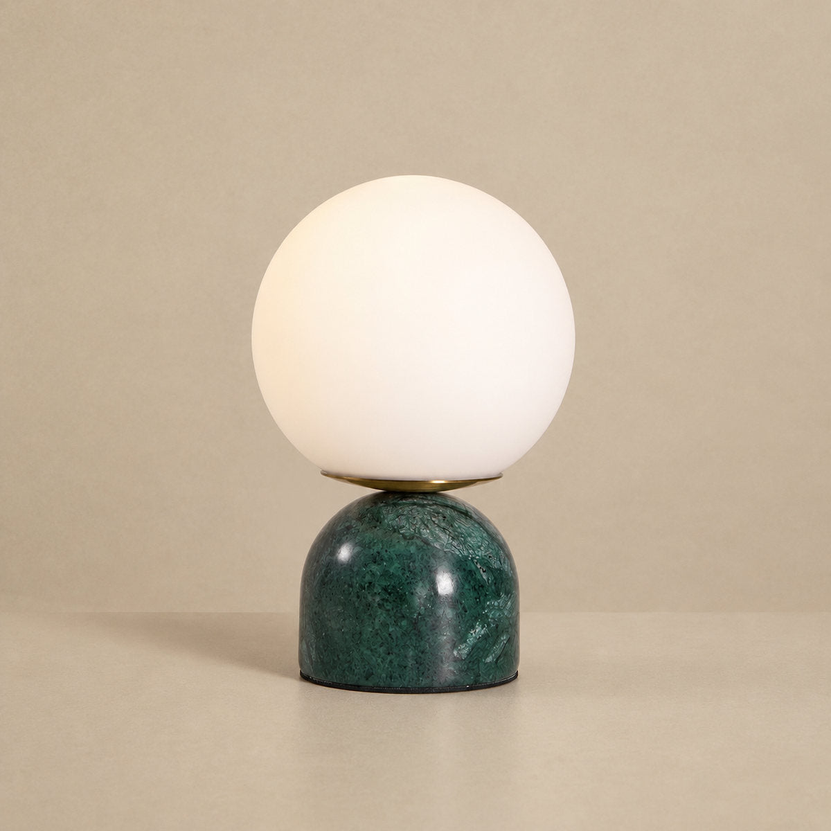 Tricolordeer Globe Glass & Marble Table Lamp