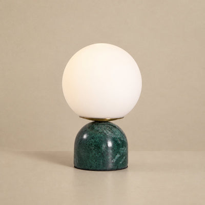 Tricolordeer Globe Glass & Marble Table Lamp