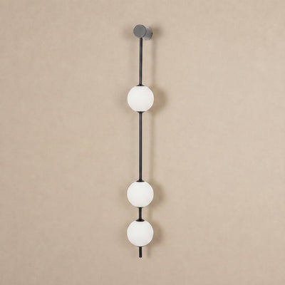 Vertical Balls Wall Lamp, 4.7-Inch x H 40.6~72.8-Inch, Triac Warm Dimming for Living Room & Dining Room